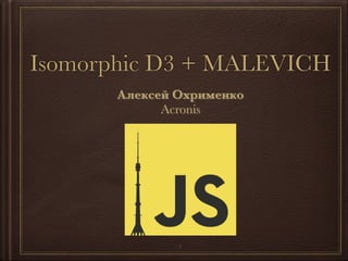 Алексей Охрименко
Acronis
Isomorphic D3 + MALEVICH
1
 