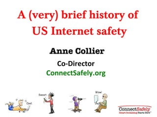 A (very) brief history of  US Internet safety Anne Collier Co-Director ConnectSafely.org 