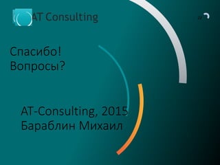 22
Спасибо!
Вопросы?
AT-Consulting, 2015
Бараблин Михаил
 