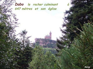 Dabo  le  rocher culminant  .   à 647 mètres  et  son  église   