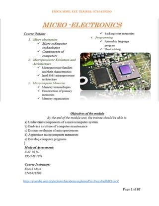 Comprehensive Introduction to Microelectronics and Computer Systems | PDF