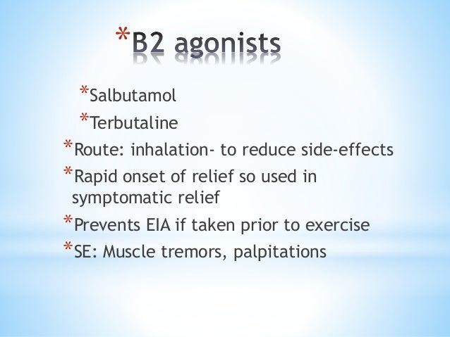 Salbutamol Side Effects Asthma