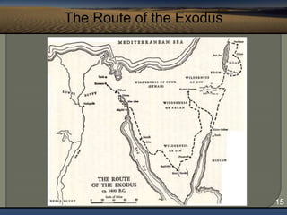 Map of the Delta and North SinaiThe Mediterranean SeaCanal TraceCoastal HighwayProposed Exodus RouteAlternate Exodus RouteNile ValleyLakesDesert3