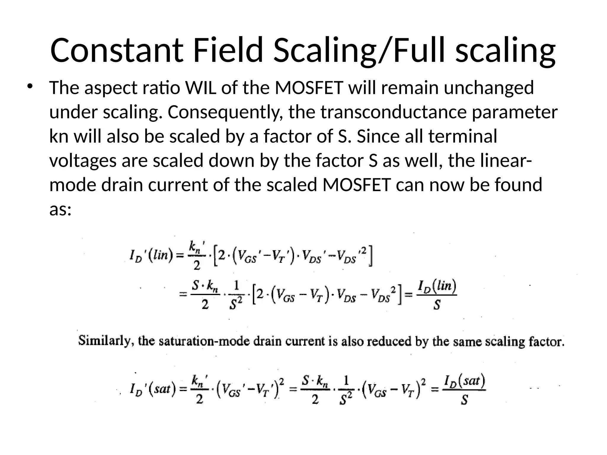Mosfetscaling Fcatores And Limitations.pptx Free Download 