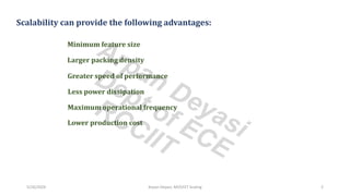 Scaling in conventional MOSFET for constant electric field and constant ...