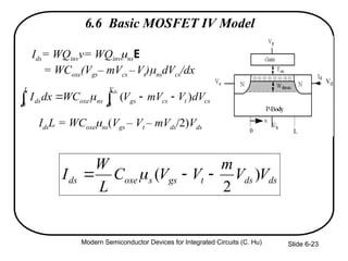 MOSFET TYPES OF MODES BASICS PRESENTATION | PPT