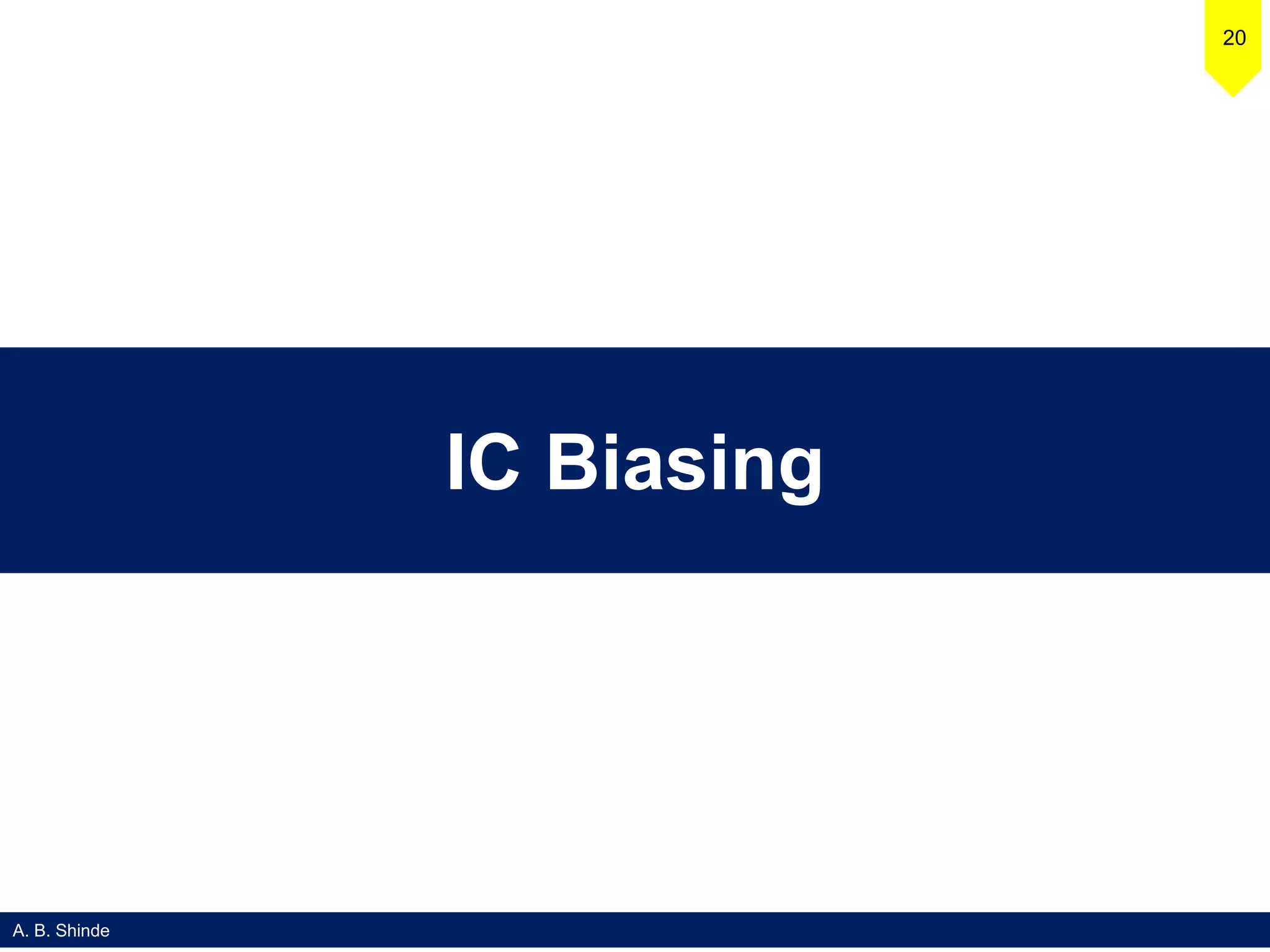 A. B. Shinde
20
IC Biasing
 