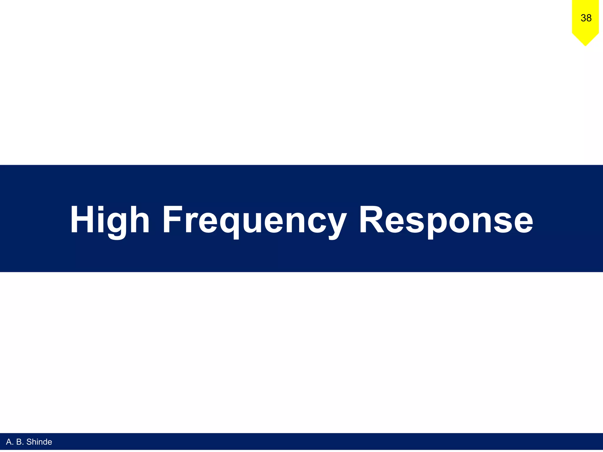 A. B. Shinde
38
High Frequency Response
 