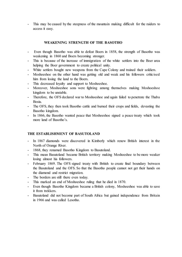 Moshoeshoe essay PDF