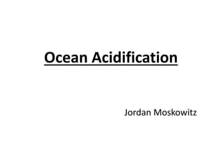 Ocean Acidification 
Jordan Moskowitz 
 