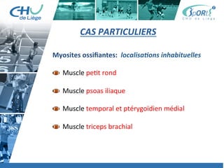 Titre	
  de	
  la	
  page	
  1	
  
Lorem	
  ipsum	
  dolor	
  sit	
  amet,	
  consectetur	
  adipiscing	
  elit,	
  sed	
  do	
  eiusmod	
  tempor	
  incididunt	
  ut	
  
labore	
  et	
  dolore	
  magna	
  aliqua.	
  Ut	
  enim	
  ad	
  minim	
  veniam,	
  quis	
  nostrud	
  exercita:on	
  ullamco	
  laboris	
  
nisi	
  ut	
  aliquip	
  ex	
  ea	
  commodo	
  consequat.	
  Duis	
  aute	
  irure	
  dolor	
  in	
  reprehenderit	
  in	
  voluptate	
  velit	
  esse	
  
cillum	
  dolore	
  eu	
  fugiat	
  nulla	
  pariatur.	
  Excepteur	
  sint	
  occaecat	
  cupidatat	
  non	
  proident,	
  sunt	
  in	
  culpa	
  qui	
  
oﬃcia	
  deserunt	
  mollit	
  anim	
  id	
  est	
  laborum.	
  »	
  
	
  
Lorem	
  ipsum	
  dolor	
  sit	
  amet,	
  consectetur	
  adipiscing	
  elit,	
  sed	
  do	
  eiusmod	
  tempor	
  incididunt	
  ut	
  labore	
  et	
  
dolore	
  magna	
  aliqua.	
  Ut	
  enim	
  ad	
  minim	
  veniam,	
  quis	
  nostrud	
  exercita:on	
  ullamco	
  laboris	
  nisi	
  ut	
  
aliquip	
  ex	
  ea	
  commodo	
  consequat.	
  Duis	
  aute	
  irure	
  dolor	
  in	
  reprehenderit	
  in	
  voluptate	
  velit	
  esse	
  cillum	
  
dolore	
  eu	
  fugiat	
  nulla	
  pariatur.	
  Excepteur	
  sint	
  occaecat	
  cupidatat	
  non	
  proident,	
  sunt	
  in	
  culpa	
  qui	
  oﬃcia	
  
deserunt	
  mollit	
  anim	
  id	
  est	
  laborum.	
  »	
  
	
  
Lorem	
  ipsum	
  dolor	
  sit	
  amet,	
  consectetur	
  adipiscing	
  elit,	
  sed	
  do	
  eiusmod	
  tempor	
  incididunt	
  ut	
  labore	
  et	
  
dolore	
  magna	
  aliqua.	
  Ut	
  enim	
  ad	
  minim	
  veniam,	
  quis	
  nostrud	
  exercita:on	
  ullamco	
  laboris	
  nisi	
  ut	
  
aliquip	
  ex	
  ea	
  commodo	
  consequat.	
  Duis	
  aute	
  irure	
  dolor	
  in	
  reprehenderit	
  in	
  voluptate	
  velit	
  esse	
  cillum	
  
dolore	
  eu	
  fugiat	
  nulla	
  pariatur.	
  Excepteur	
  sint	
  occaecat	
  cupidatat	
  non	
  proident,	
  sunt	
  in	
  culpa	
  qui	
  oﬃcia	
  
deserunt	
  mollit	
  anim	
  id	
  est	
  laborum."	
  
CAS	
  PARTICULIERS	
  
Myosites	
  ossiﬁantes:	
  	
  localisaXons	
  inhabituelles	
  
 	
  Muscle	
  pe:t	
  rond	
  
 	
  Muscle	
  psoas	
  iliaque	
  
 	
  Muscle	
  temporal	
  et	
  ptérygoïdien	
  médial	
  
 	
  Muscle	
  triceps	
  brachial	
  
 