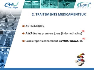 Titre	
  de	
  la	
  page	
  1	
  
Lorem	
  ipsum	
  dolor	
  sit	
  amet,	
  consectetur	
  adipiscing	
  elit,	
  sed	
  do	
  eiusmod	
  tempor	
  incididunt	
  ut	
  
labore	
  et	
  dolore	
  magna	
  aliqua.	
  Ut	
  enim	
  ad	
  minim	
  veniam,	
  quis	
  nostrud	
  exercita:on	
  ullamco	
  laboris	
  
nisi	
  ut	
  aliquip	
  ex	
  ea	
  commodo	
  consequat.	
  Duis	
  aute	
  irure	
  dolor	
  in	
  reprehenderit	
  in	
  voluptate	
  velit	
  esse	
  
cillum	
  dolore	
  eu	
  fugiat	
  nulla	
  pariatur.	
  Excepteur	
  sint	
  occaecat	
  cupidatat	
  non	
  proident,	
  sunt	
  in	
  culpa	
  qui	
  
oﬃcia	
  deserunt	
  mollit	
  anim	
  id	
  est	
  laborum.	
  »	
  
	
  
Lorem	
  ipsum	
  dolor	
  sit	
  amet,	
  consectetur	
  adipiscing	
  elit,	
  sed	
  do	
  eiusmod	
  tempor	
  incididunt	
  ut	
  labore	
  et	
  
dolore	
  magna	
  aliqua.	
  Ut	
  enim	
  ad	
  minim	
  veniam,	
  quis	
  nostrud	
  exercita:on	
  ullamco	
  laboris	
  nisi	
  ut	
  
aliquip	
  ex	
  ea	
  commodo	
  consequat.	
  Duis	
  aute	
  irure	
  dolor	
  in	
  reprehenderit	
  in	
  voluptate	
  velit	
  esse	
  cillum	
  
dolore	
  eu	
  fugiat	
  nulla	
  pariatur.	
  Excepteur	
  sint	
  occaecat	
  cupidatat	
  non	
  proident,	
  sunt	
  in	
  culpa	
  qui	
  oﬃcia	
  
deserunt	
  mollit	
  anim	
  id	
  est	
  laborum.	
  »	
  
	
  
Lorem	
  ipsum	
  dolor	
  sit	
  amet,	
  consectetur	
  adipiscing	
  elit,	
  sed	
  do	
  eiusmod	
  tempor	
  incididunt	
  ut	
  labore	
  et	
  
dolore	
  magna	
  aliqua.	
  Ut	
  enim	
  ad	
  minim	
  veniam,	
  quis	
  nostrud	
  exercita:on	
  ullamco	
  laboris	
  nisi	
  ut	
  
aliquip	
  ex	
  ea	
  commodo	
  consequat.	
  Duis	
  aute	
  irure	
  dolor	
  in	
  reprehenderit	
  in	
  voluptate	
  velit	
  esse	
  cillum	
  
dolore	
  eu	
  fugiat	
  nulla	
  pariatur.	
  Excepteur	
  sint	
  occaecat	
  cupidatat	
  non	
  proident,	
  sunt	
  in	
  culpa	
  qui	
  oﬃcia	
  
deserunt	
  mollit	
  anim	
  id	
  est	
  laborum."	
  
2.	
  TRAITEMENTS	
  MEDICAMENTEUX	
  	
  
 ANTALGIQUES	
  
 AINS	
  dès	
  les	
  premiers	
  jours	
  (indomethacine)	
  	
  
 Cases	
  reports	
  concernant	
  BIPHOSPHONATES	
  	
  
(8)	
  
(9)	
  
 