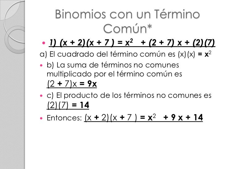 Productos Notables
