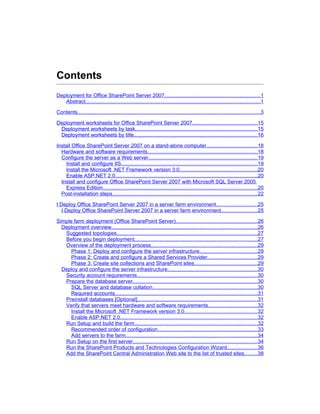 Moss 2007 Deployment Detail