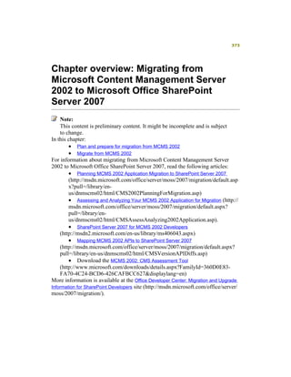 Moss 2007 Deployment Detail