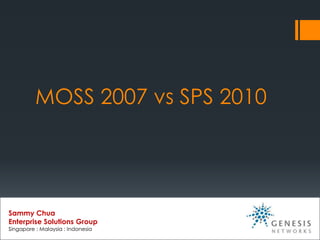 MOSS 2007 vs SPS 2010 Sammy Chua Enterprise Solutions Group Singapore : Malaysia : Indonesia 