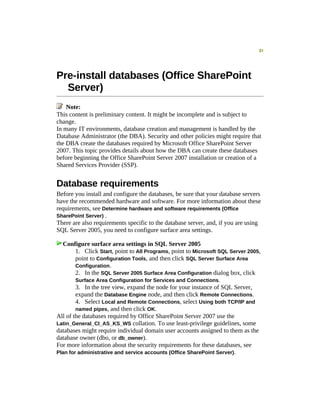 Moss 2007 Deployment Detail