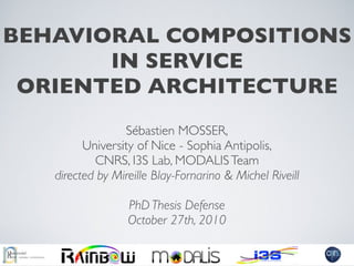 Behavioral Compositions in Service-Oriented Architecture