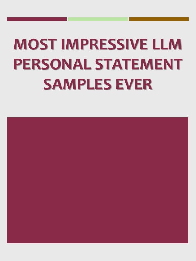 sample of personal statement for llm