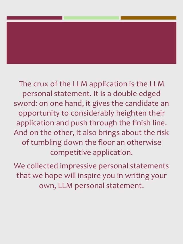 Most Impressive Llm Personal Statement Samples Ever