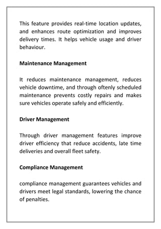 The Most Advanced Fleet Management System | PDF