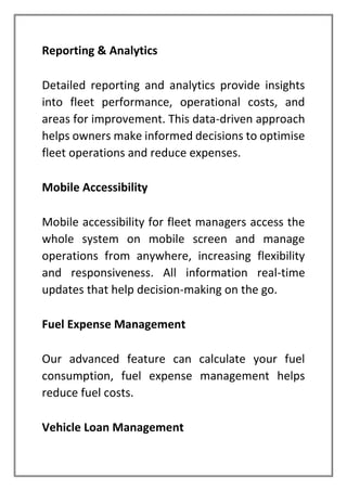 The Most Advanced Fleet Management System | PDF
