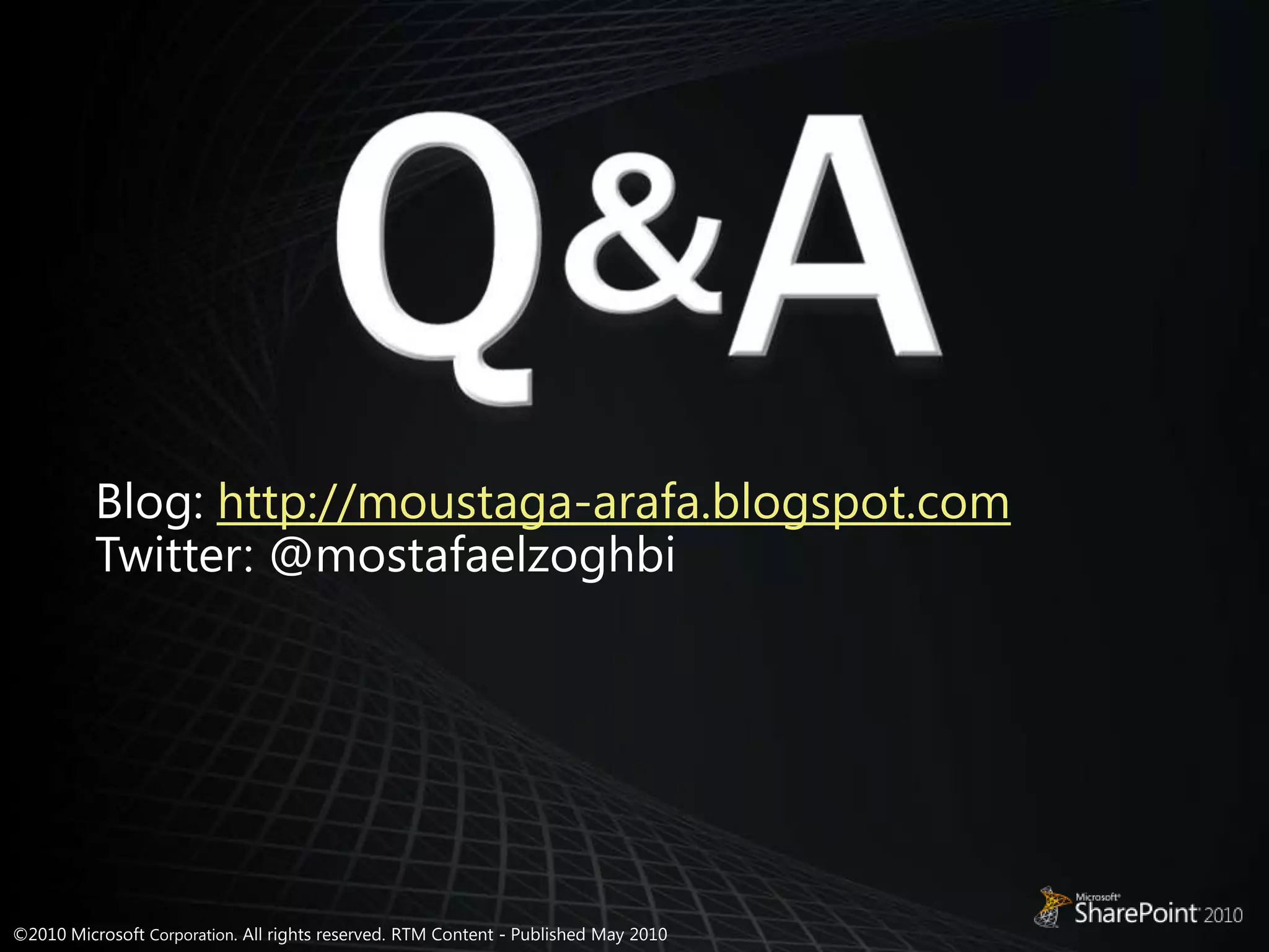 Blog: http://moustaga-arafa.blogspot.comTwitter: @mostafaelzoghbi