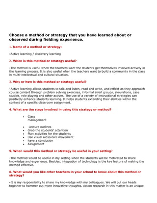 to   provide a safe and comfortable learning environment 