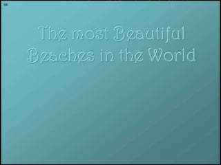 Most Beautiful Beaches in the World 