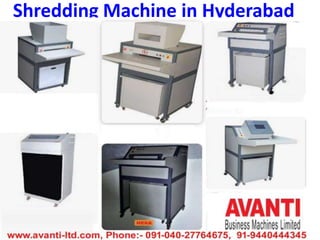 Shredding Machine in Hyderabad
 