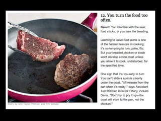 Most common cooking mistakes