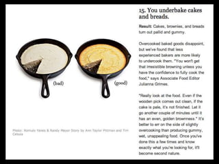 Most common cooking mistakes