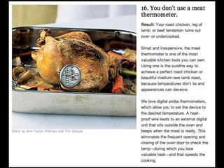 Most common cooking mistakes