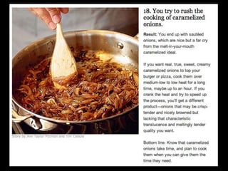 Most common cooking mistakes