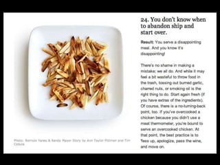 Most common cooking mistakes