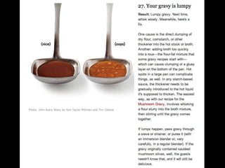 Most common cooking mistakes