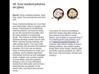 Most common cooking mistakes