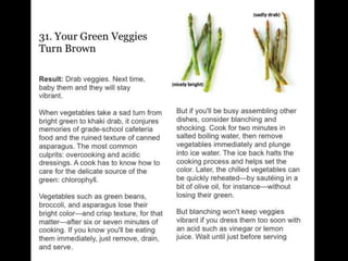 Most common cooking mistakes