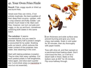 Most common cooking mistakes