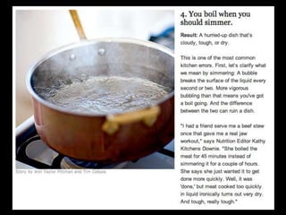 Most common cooking mistakes