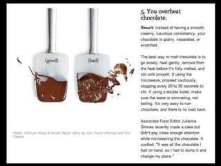 Most common cooking mistakes