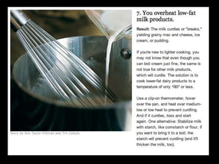 Most common cooking mistakes