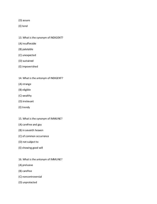 Most Common Gre Words 2022