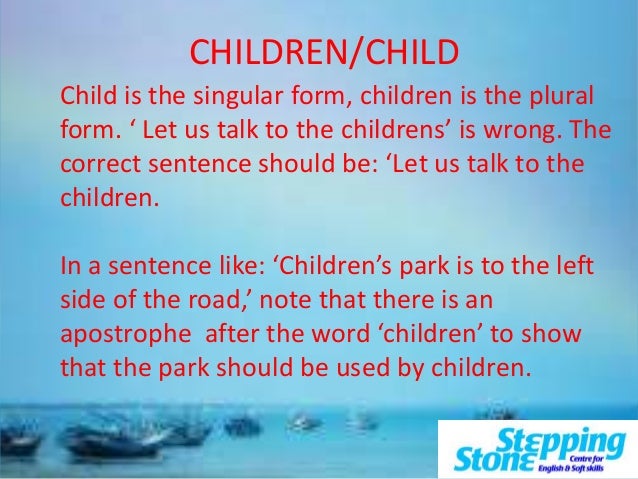 Most common mistakes in singular and plural forms made by Indian Engl…