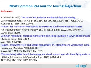 Most common reasons for journal rejections | PPT