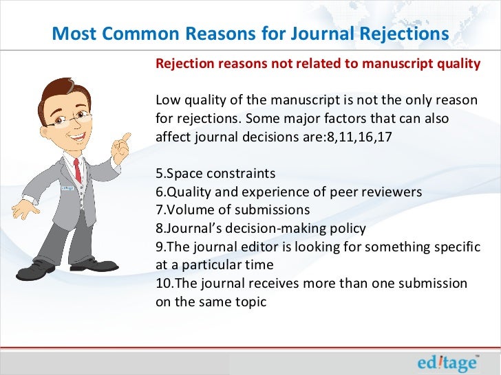 Most common reasons for journal rejections