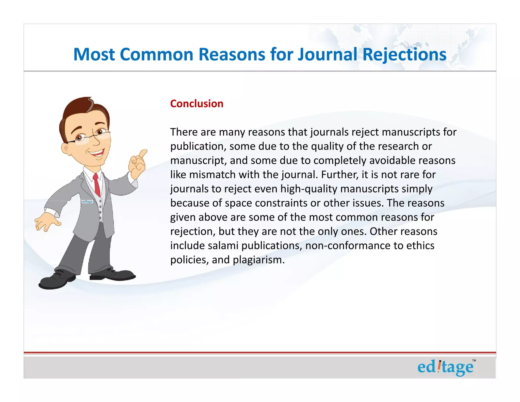 Most common reasons for journal rejections | PDF