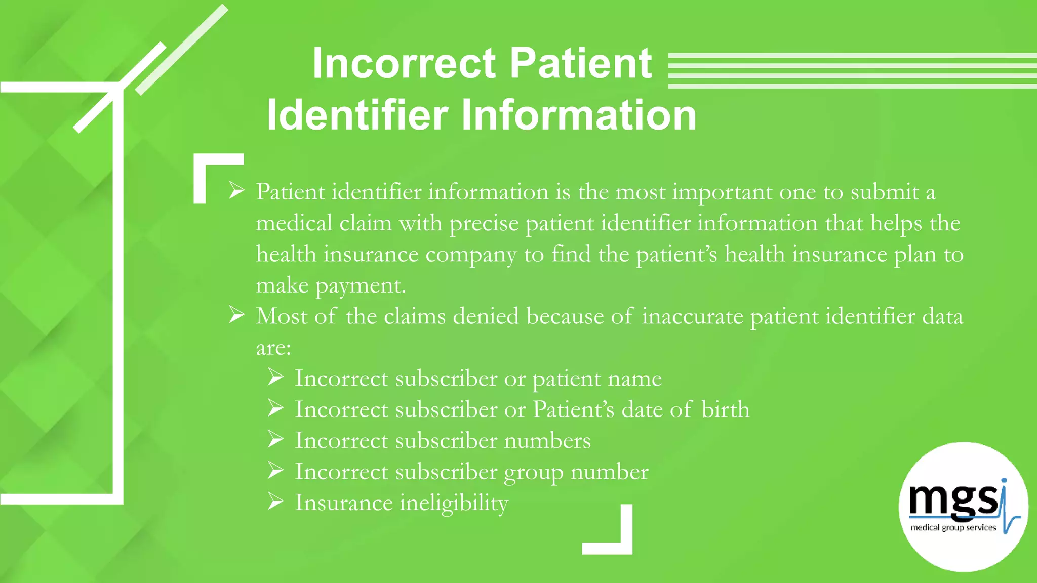 Most common reasons for medical billing claims denial | PPTX