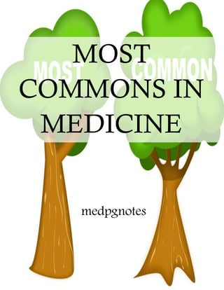 MOST
COMMONS IN
MEDICINE
medpgnotes
 