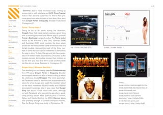 CONTAGIOUS most contagious / apps /                                                                                                                                 p.20


                  Domino’s	took	a	more	functional	route,	coming	up	
                trumps	with	a	slick	interface	and	GPS Pizza Tracker
                feature	 that	 allowed	 customers	 to	 follow	 their	 pre-
                cious	pizza	from	order	to	oven	to	front	door.	Nice	work	
CHAPTERS        from	Crispin Porter + Bogusky,	Boulder.	Featured	in	
                Contagious	21.
01 /
REAL TIME
                Puma / Puma Index /
02 /
MOVEMENTS
                Doing	 its	 bit	 to	 lift	 spirits	 during	 the	 downturn,	
                Droga5,	New	York	made	market	crashes	a	good	thing	
03 /            with	a	revealing	microsite	and	iPhone	app	to	promote	
TECHNOLOGY
                Puma’s	Bodywear	range	of	undies.	The	Puma Index
04 /            reacts	 to	 the	 fortunes	 of	 the	 Dow,	 German	 (DAX)	
INTEGRATED
                and	Australian	(ASX)	stock	markets:	the	lower	share	
05 /            prices	fall,	the	more	clothes	come	off	the	hot	male	and	
ONLINE          female	 models,	 representing	 each	 of	 the	 three	 mar-     VW / REAL RACING GTI /   PUMA / PUMA INDEX /
06 /            kets.	A	20%	discount	can	be	redeemed	if	users	show	
APPS            the	app	in	store.	To	date,	the	app	and	site	have	gener-
07 /            ated	118	million	media	impressions.	Of	course,	as	the	
GAMING          markets	recover,	the	models	recover	their	clothes,	so	
08 /
                by	the	time	you	read	this	there	could	(un)fortunately	
ENTERTAIN       be	little	skin	on	show.	Featured	in	Contagious	21.
09 /            Burger King / Whopper Sacrifice /




                                                                                                                                                        DOMINOS /
CROWD
                This	devilishly	fun	and	heavily	awarded	Facebook	app	
10 /
                from	 PR-savvy	 Crispin Porter + Bogusky,	 Boulder	
CONTENT
                encouraged	users	to	do	a	bit	of	friend	culling	in	return	
 	
11 /            for	a	delicious	meaty	Whopper.	The	ironic	app	tempt-
VIRAL
                ed	Facebook	users	to	sacrifice	ten	acquaintances	in	
12 /            return	for	a	free	burger,	and	watch	the	resultant	fallout	                                           links /
MONEY                                                                                                                www.vw.com/realracinggti/en/us
                on	the	site’s	newsfeed.	60,000	installs	and	233,906	
13 /            terminated	friendships	later	it	was	clear	that	Burger                                                www.waterslide.barclaycard.co.uk
DESIGN          King	 had	 struck	 a	 loud	 chord	 with	 users,	 although	                                           www.sitorsquat.com
14 /            not	with	Facebook	who	banned	the	app	after	a	week,	                                                  www.zipcar.com/iphone
PLACES          citing	privacy	issues.	More	publicity	plus	a	Titanium,	                                              www.pizzahut.com/iphone
15 /            Cyber	 and	 Media	 Gold	 at	 the	 2009	 Cannes Lions	                                                dominos / http://btly2mPWIL
OUTDOORS        was	 probably	 enough	 to	 console	 everyone	 involved.	                                             www.theindex.puma.com
16 /
                See	the	Burger	King	case	study	in	Contagious	18.                                                     burger king / http://bitly/XyE7
VIRTUE
 